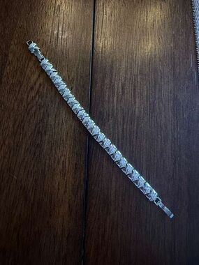 14K White Gold Plated Bracelet ✨ Elegant Link Design